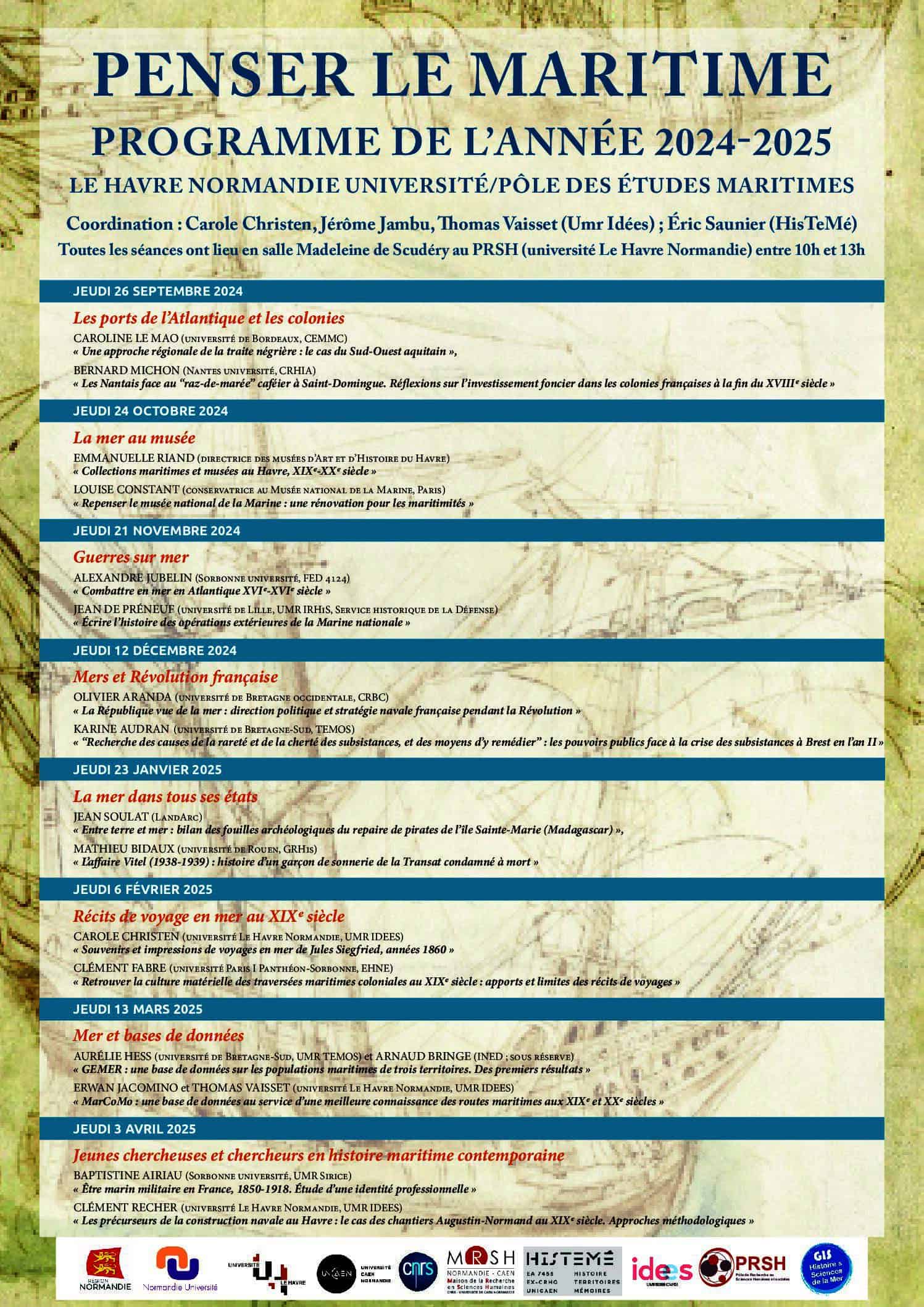 affiche seminaires pole maritime 24-25