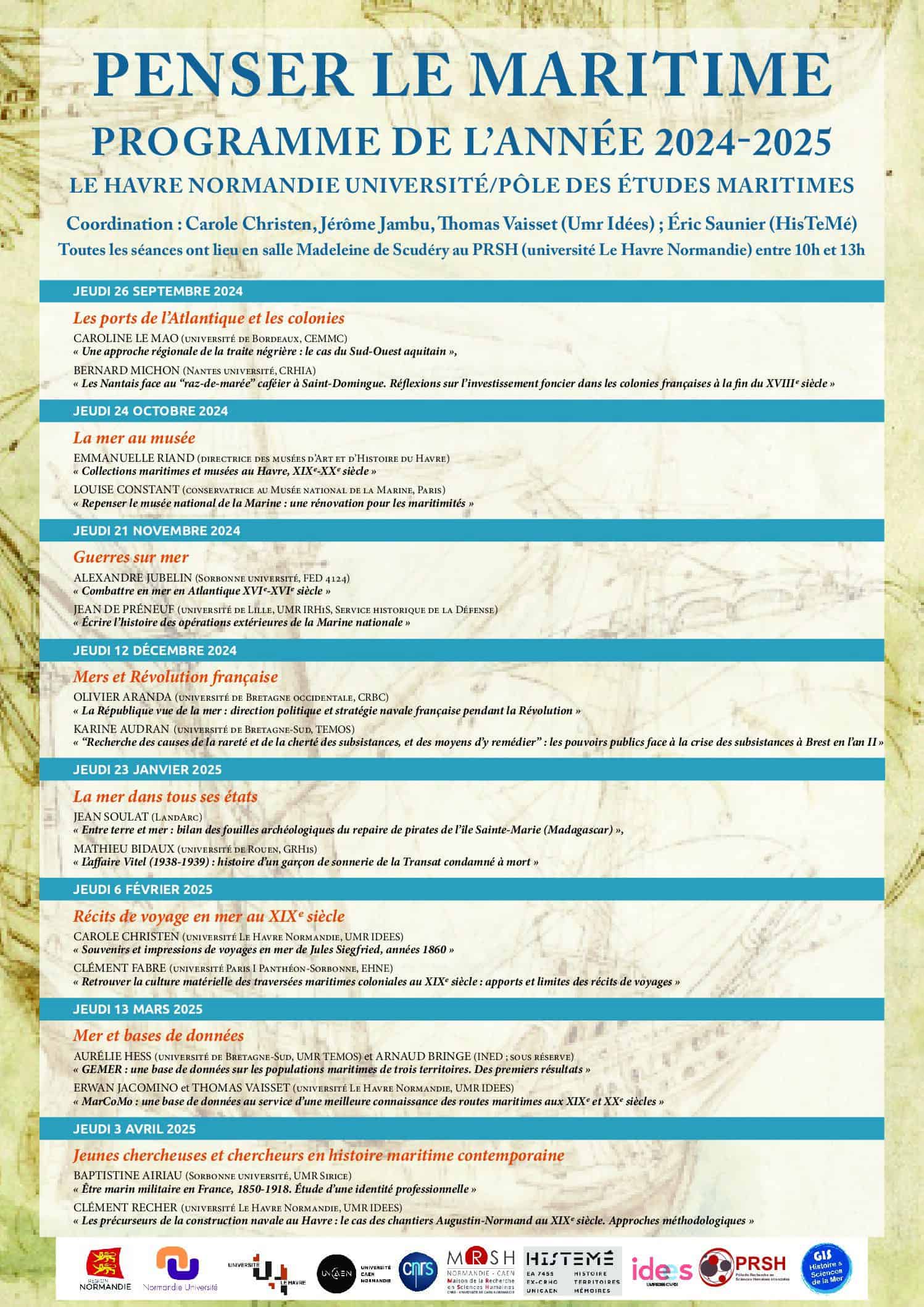 affiche seminaires pole maritime 24-25