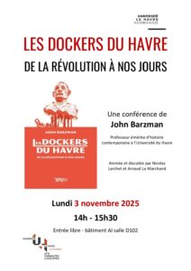 Affiche conférence Les Dockers du Havre