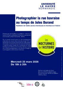 Affiche A3 – Nocturnes de l&rsquo;histoire – Restitution de l&rsquo;atelier jeunes chercheurs en partenariat avec les archives municipales_version 2