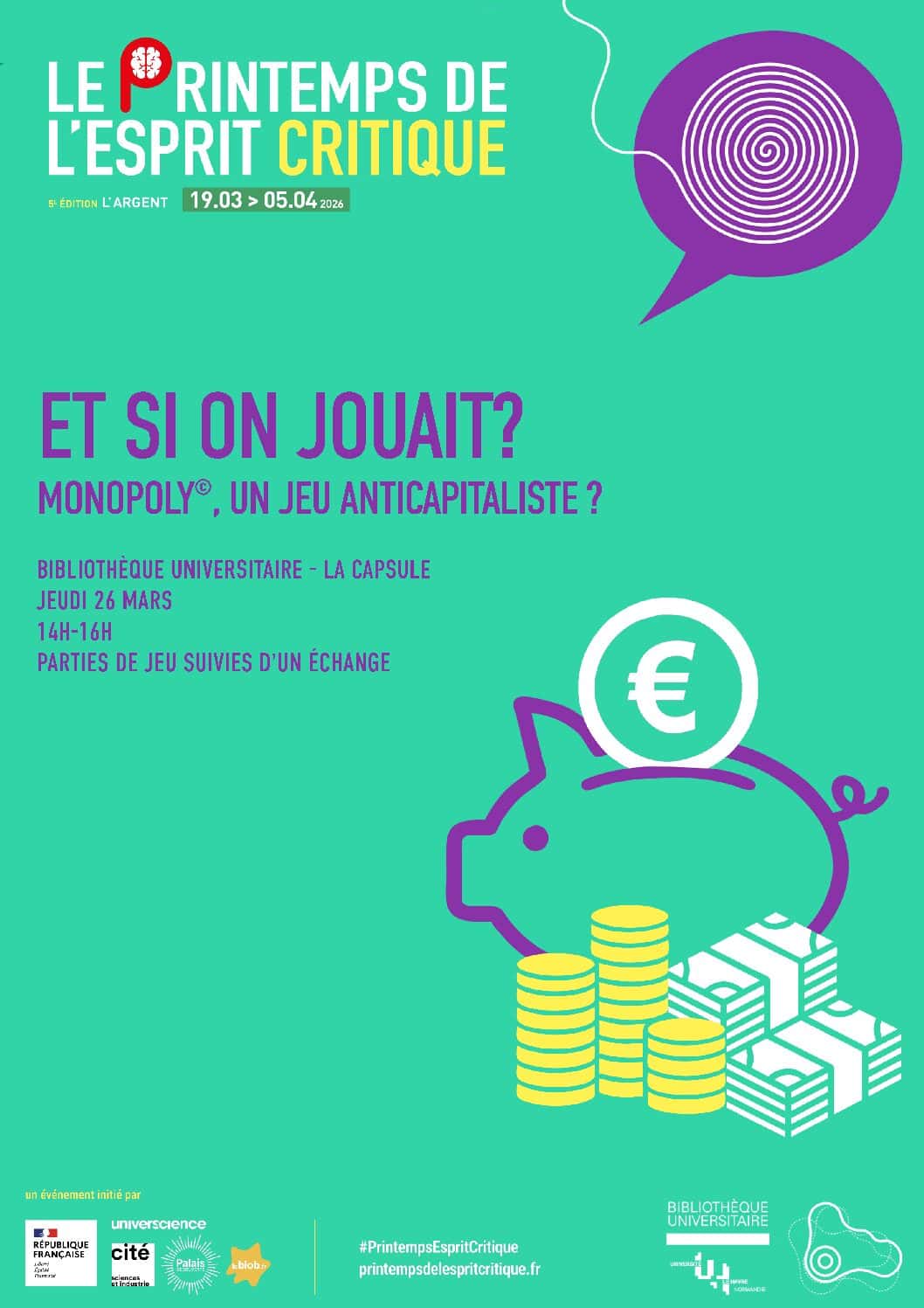 Affiche A4 – Et si on jouait Monopoly
