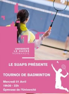 Le 26 mars – multi activités au gymnase ULe 1er avril – du badLe 2 avril – un nouveau challenge