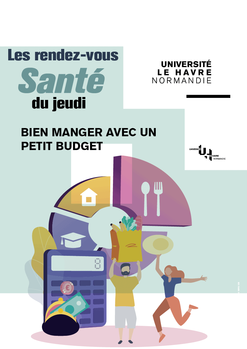 Les rendez-vous santé du jeudi affiche A3 bien manger avec un petit budget