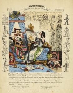 Cher Auguste Rococo qul charme de retracer vos nobles traits […]. / Juin 1839. / 2me Année. (titre inscrit)|Bulletin des modes ridicules.  (IFF 13) (titre de l’ensemble)